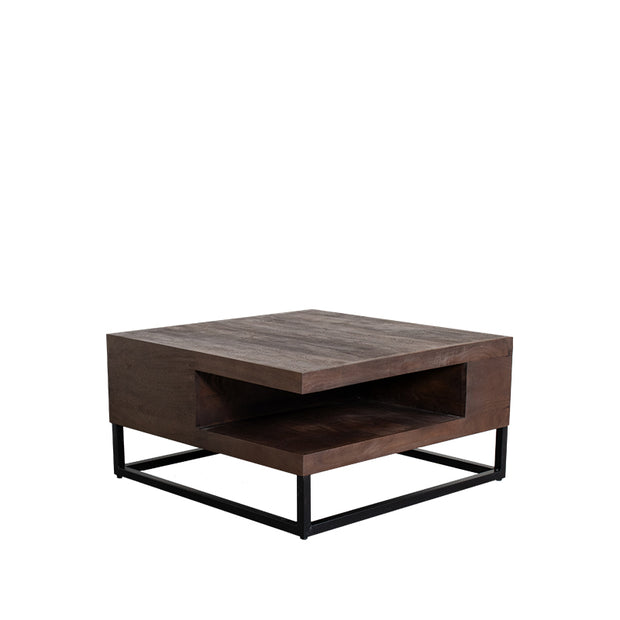 LABEL51 Salontafels Cube - Espresso - Mangohout - 80 cm