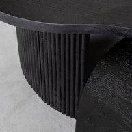 LABEL51 Salontafels Timon - Zwart - Mangohout - 100 cm