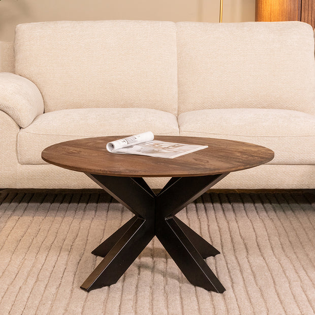 LABEL51 Salontafels Otis - Espresso - Mangohout - 80 cm - Rond