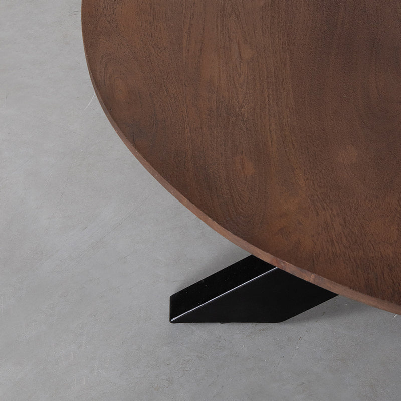 LABEL51 Salontafels Otis - Espresso - Mangohout - 80 cm - Rond