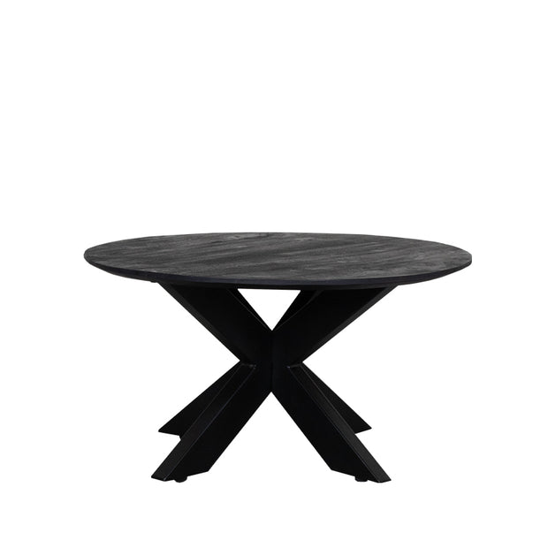 LABEL51 Salontafels Otis - Zwart - Mangohout - 80 cm - Rond
