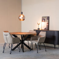 LABEL51 Eetkamertafels Otis - Nature Smooth - Mangohout - 140 cm - Rond