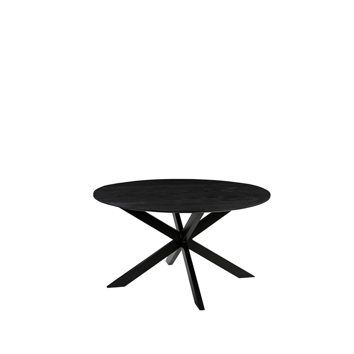 LABEL51 Eetkamertafels Otis - Zwart - Mangohout - 130 cm - Rond