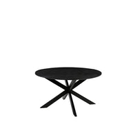 LABEL51 Eetkamertafels Otis - Zwart - Mangohout - 130 cm - Rond