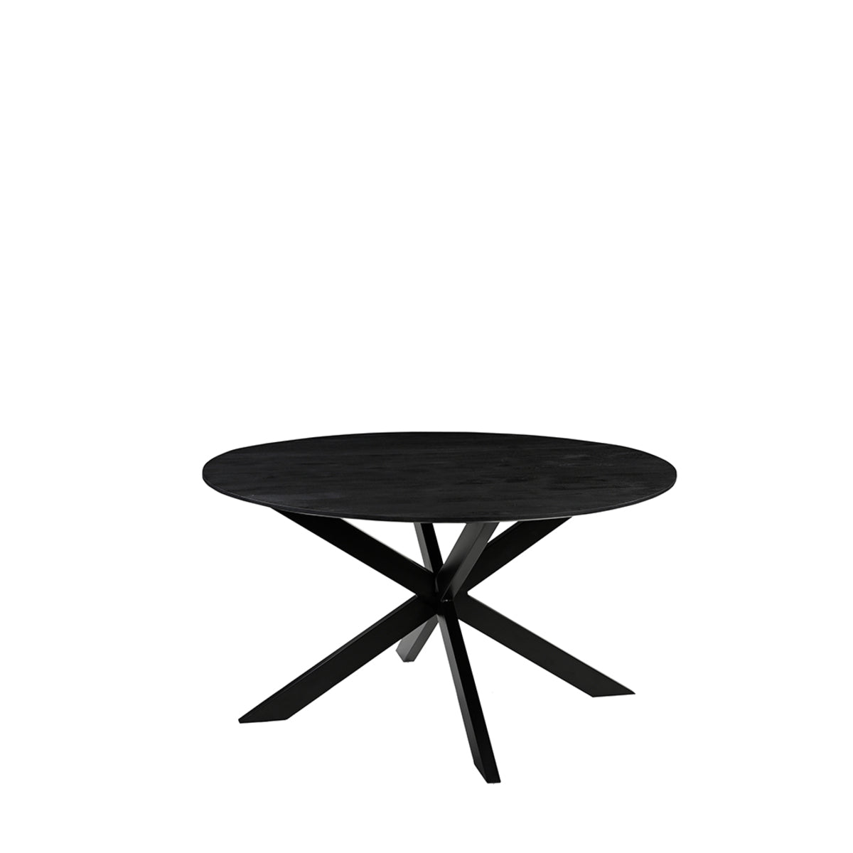 LABEL51 Eetkamertafels Otis - Zwart - Mangohout - 140 cm - Rond