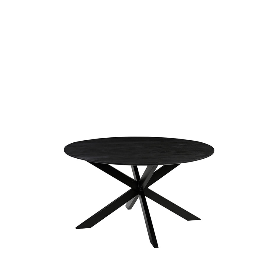 LABEL51 Eetkamertafels Otis - Zwart - Mangohout - 140 cm - Rond