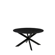 LABEL51 Eetkamertafels Otis - Zwart - Mangohout - 140 cm - Rond