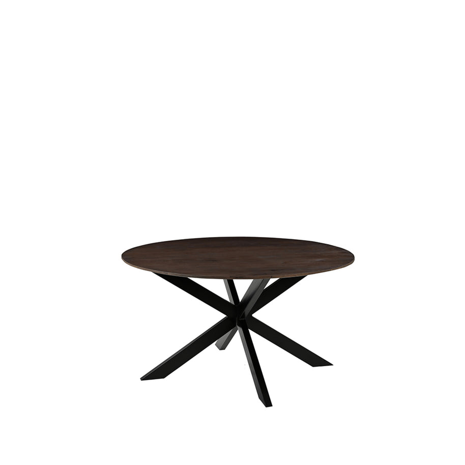 LABEL51 Eetkamertafels Otis - Espresso - Mangohout - 130 cm - Rond