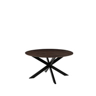 LABEL51 Eetkamertafels Otis - Espresso - Mangohout - 130 cm - Rond