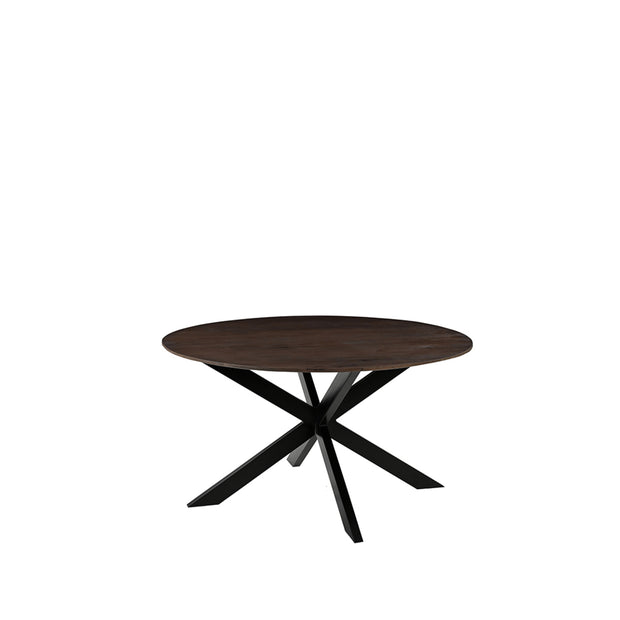 LABEL51 Eetkamertafels Otis - Espresso - Mangohout - 130 cm - Rond