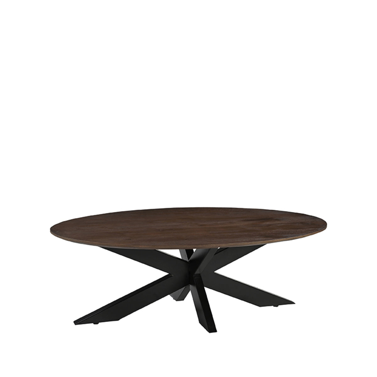 LABEL51 Salontafels James - Espresso - Mangohout - 130 cm - Ovaal