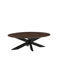 LABEL51 Salontafels James - Espresso - Mangohout - 130 cm - Ovaal
