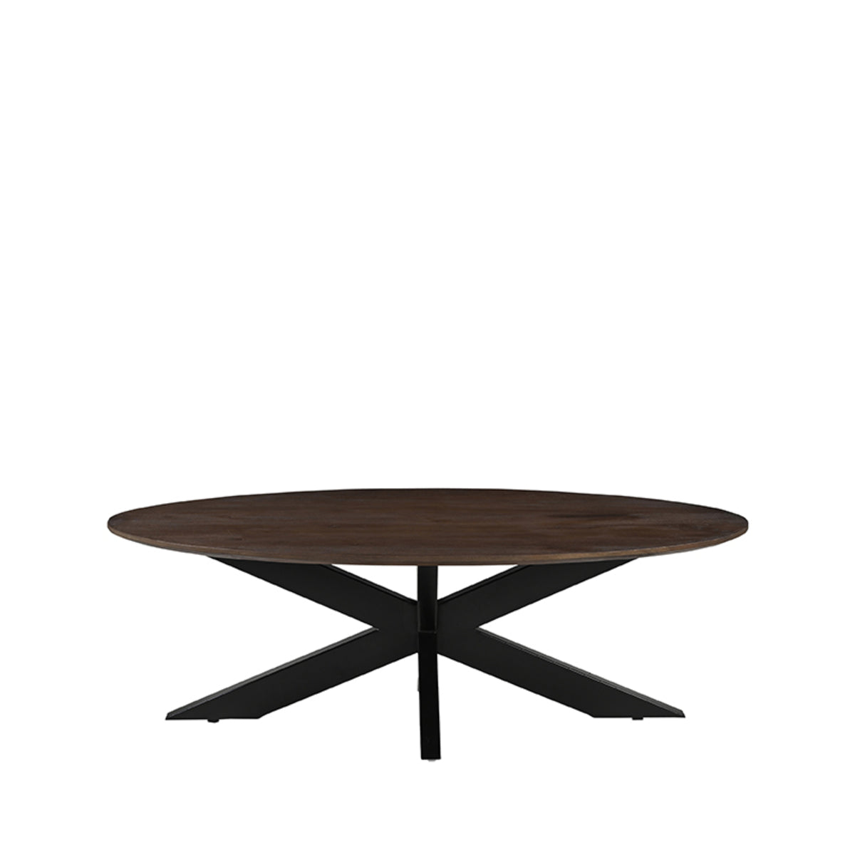 LABEL51 Salontafels James - Espresso - Mangohout - 130 cm - Ovaal