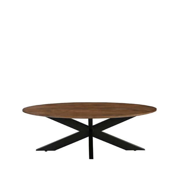 LABEL51 Salontafels James - Nature Smooth - Mangohout - 130 cm - Ovaal