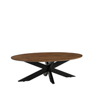 LABEL51 Salontafels James - Nature Smooth - Mangohout - 130 cm - Ovaal