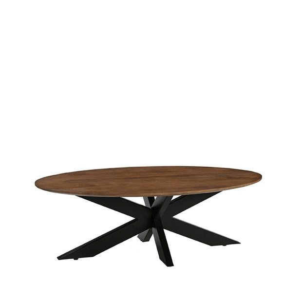 LABEL51 Salontafels James - Nature Smooth - Mangohout - 130 cm - Ovaal