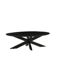 LABEL51 Salontafels James - Zwart - Mangohout - 130 cm - Ovaal
