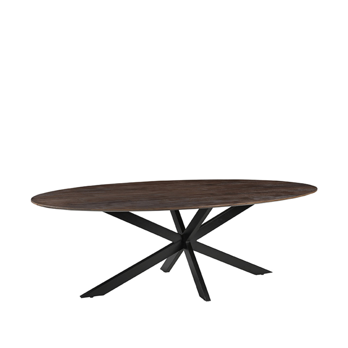 LABEL51 Eetkamertafels James - Espresso - Mangohout - 240 cm - Ovaal