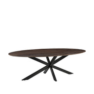 LABEL51 Eetkamertafels James - Espresso - Mangohout - 240 cm - Ovaal