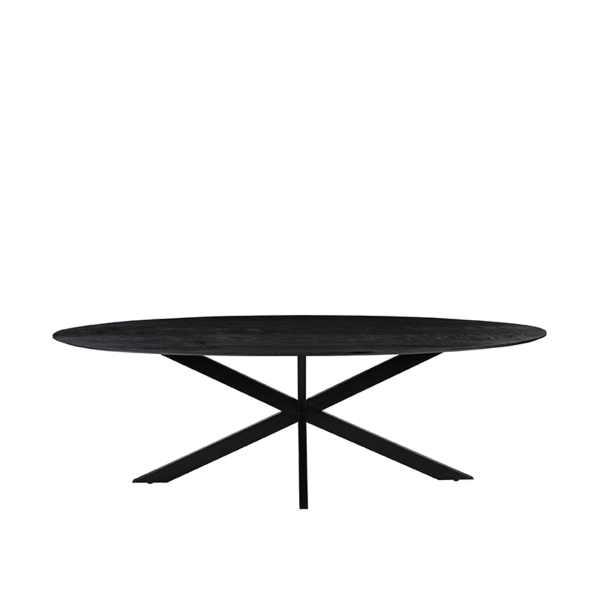 LABEL51 Eetkamertafels James - Zwart - Mangohout - 240 cm - Ovaal