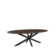 LABEL51 Eetkamertafels James - Espresso - Mangohout - 210 cm - Ovaal