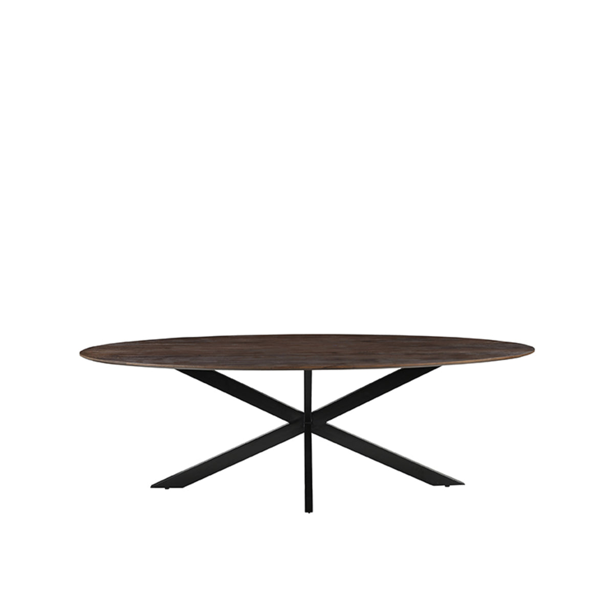 LABEL51 Eetkamertafels James - Espresso - Mangohout - 210 cm - Ovaal