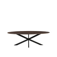 LABEL51 Eetkamertafels James - Espresso - Mangohout - 210 cm - Ovaal