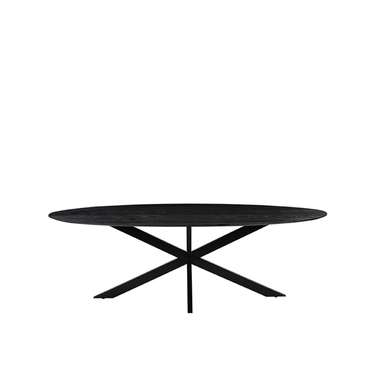LABEL51 Eetkamertafels James - Zwart - Mangohout - 210 cm - Ovaal