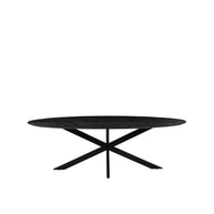 LABEL51 Eetkamertafels James - Zwart - Mangohout - 210 cm - Ovaal