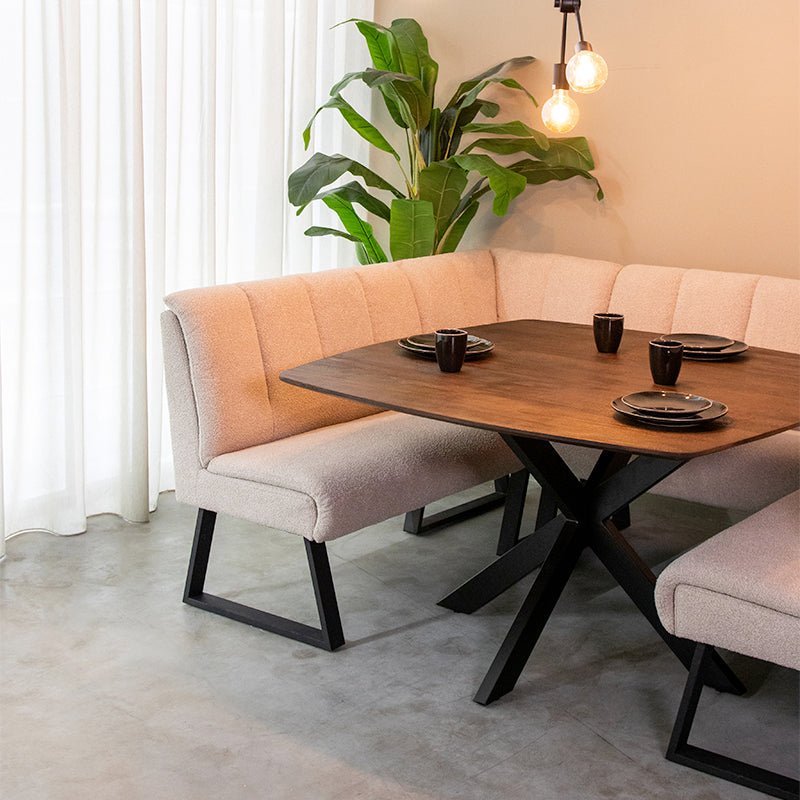 LABEL51 Eetkamertafels Blake - Espresso - Mangohout - 130 cm - Rond