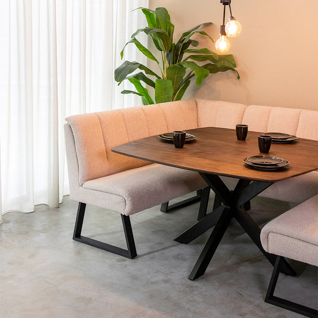 LABEL51 Eetkamertafels Blake - Espresso - Mangohout - 130 cm - Rond