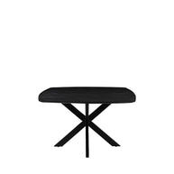 LABEL51 Eetkamertafels Blake - Zwart - Mangohout - 130 cm - Rond