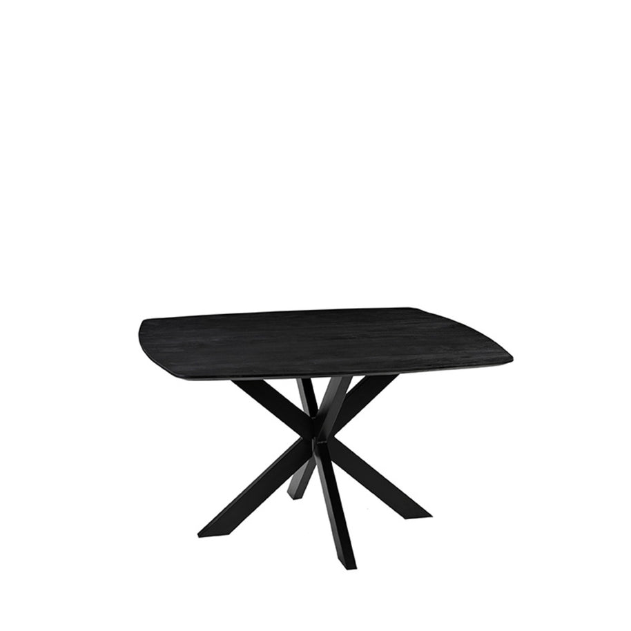 LABEL51 Eetkamertafels Blake - Zwart - Mangohout - 140x140 cm