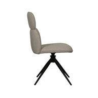 LABEL51 Eetkamerstoelen Finn - Naturel - Boucle - Zwart Metalen Frame