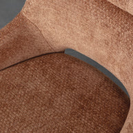 LABEL51 Eetkamerstoelen Marlow - Cognac - Chenille - Zwart Metalen Frame