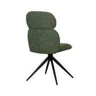 LABEL51 Eetkamerstoelen Finn - Forest - Boucle - Zwart Metalen Frame