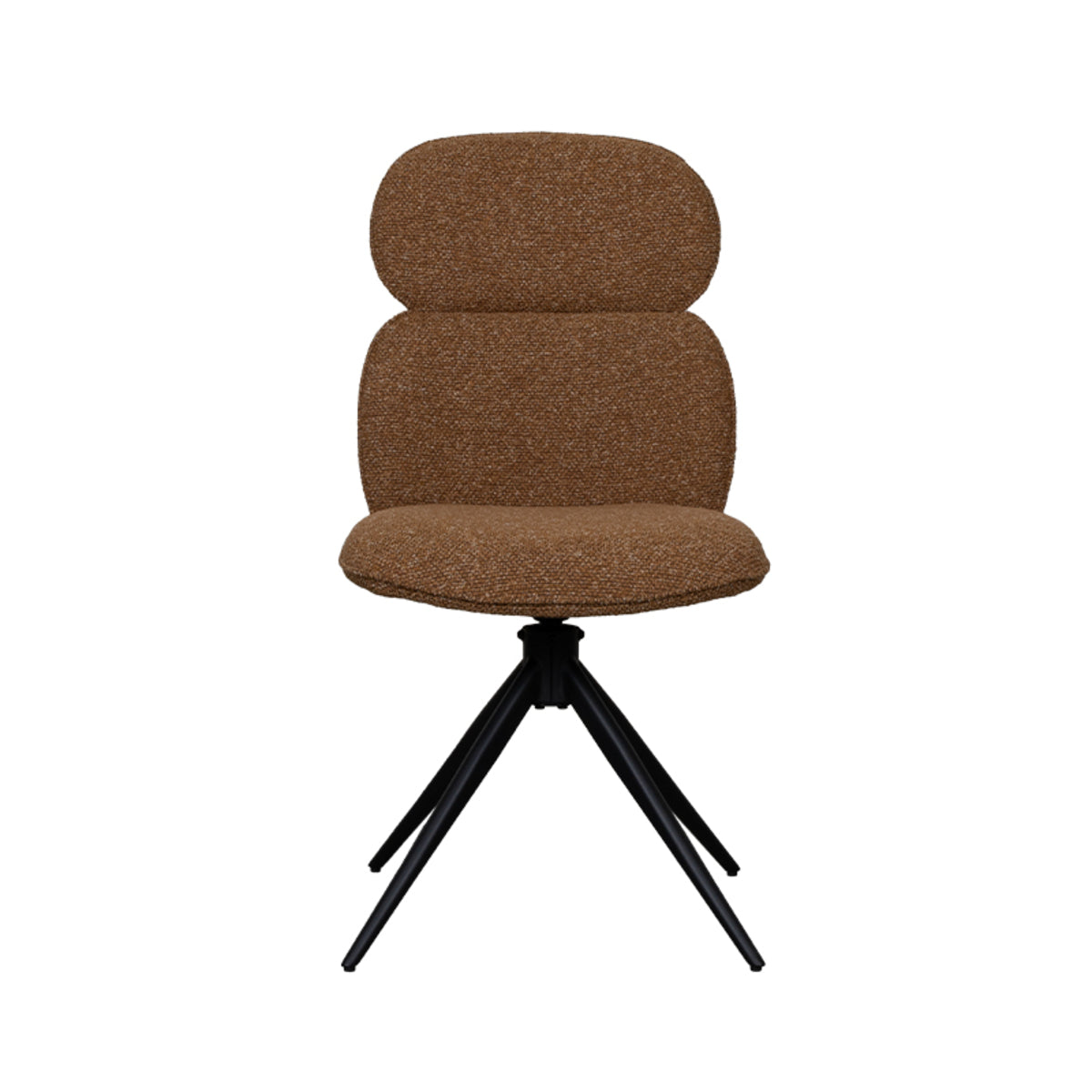 LABEL51 Eetkamerstoelen Finn - Coral - Boucle - Zwart Metalen Frame