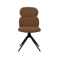 LABEL51 Eetkamerstoelen Finn - Coral - Boucle - Zwart Metalen Frame