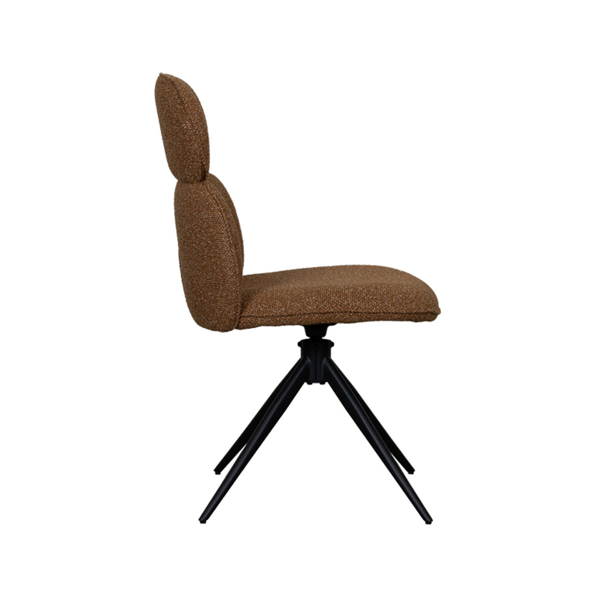 LABEL51 Eetkamerstoelen Finn - Coral - Boucle - Zwart Metalen Frame