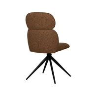 LABEL51 Eetkamerstoelen Finn - Coral - Boucle - Zwart Metalen Frame