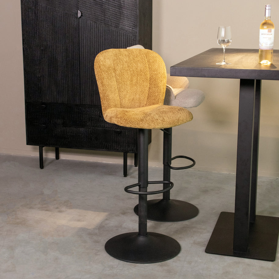 LABEL51 Barkrukken Vino - Mustard - Elite - Gaslift