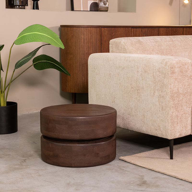 LABEL51 Salontafels Milly - Espresso - Mangohout - 50 cm