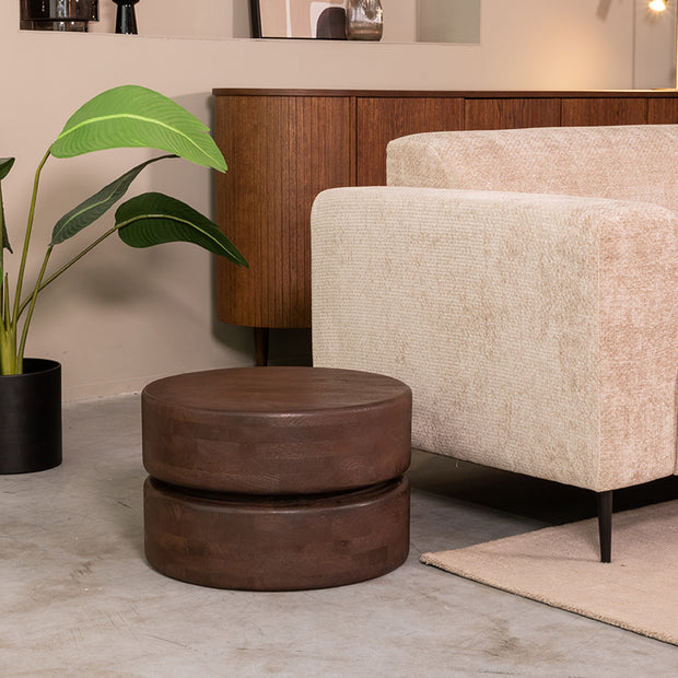 LABEL51 Salontafels Milly - Espresso - Mangohout - 50 cm