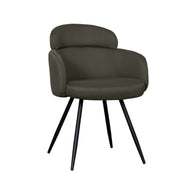 LABEL51 Eetkamerstoelen Dinner - Hunter - Geweven - Zwart Metalen Frame