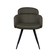 LABEL51 Eetkamerstoelen Dinner - Hunter - Geweven - Zwart Metalen Frame