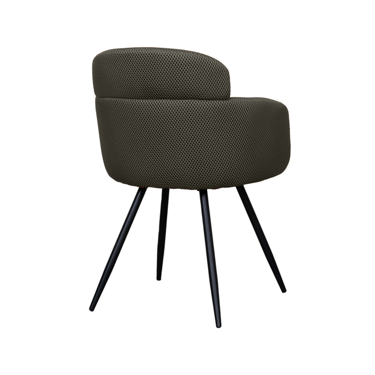 LABEL51 Eetkamerstoelen Dinner - Hunter - Geweven - Zwart Metalen Frame