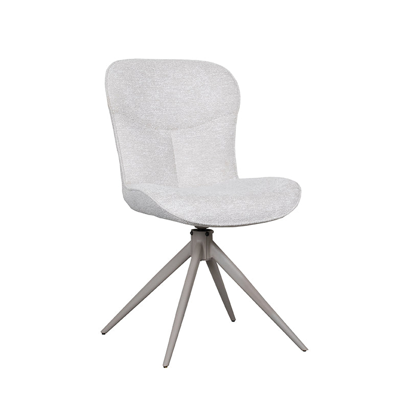 LABEL51 Eetkamerstoelen Thorben - Naturel - Geweven - Taupe Metalen Frame