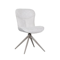 LABEL51 Eetkamerstoelen Thorben - Naturel - Geweven - Taupe Metalen Frame