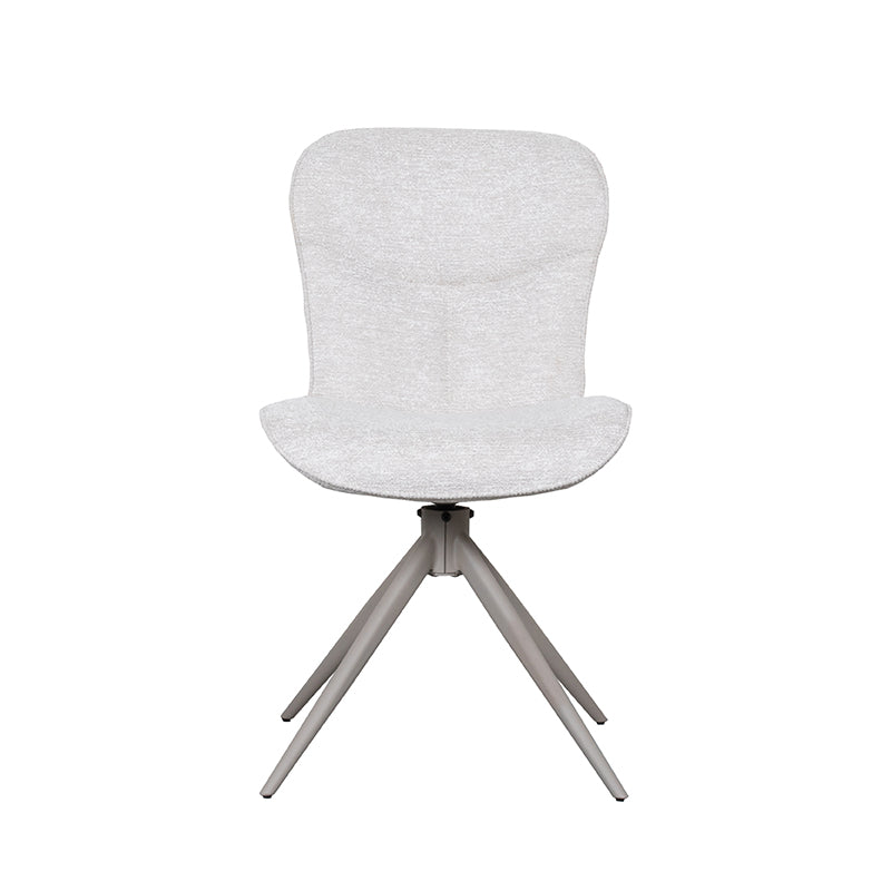 LABEL51 Eetkamerstoelen Thorben - Naturel - Geweven - Taupe Metalen Frame