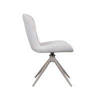 LABEL51 Eetkamerstoelen Thorben - Naturel - Geweven - Taupe Metalen Frame